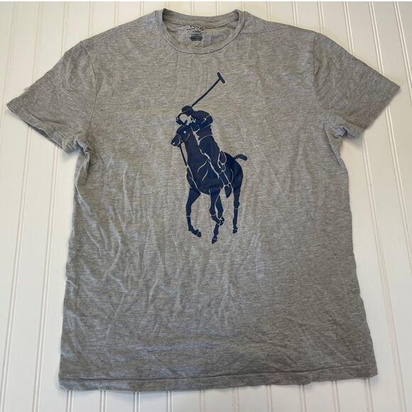 Polo Ralph Lauren Big Pony Short Sleeve Athletic Gym Classic Tee T Shirt Medium - Picture 1 of 7